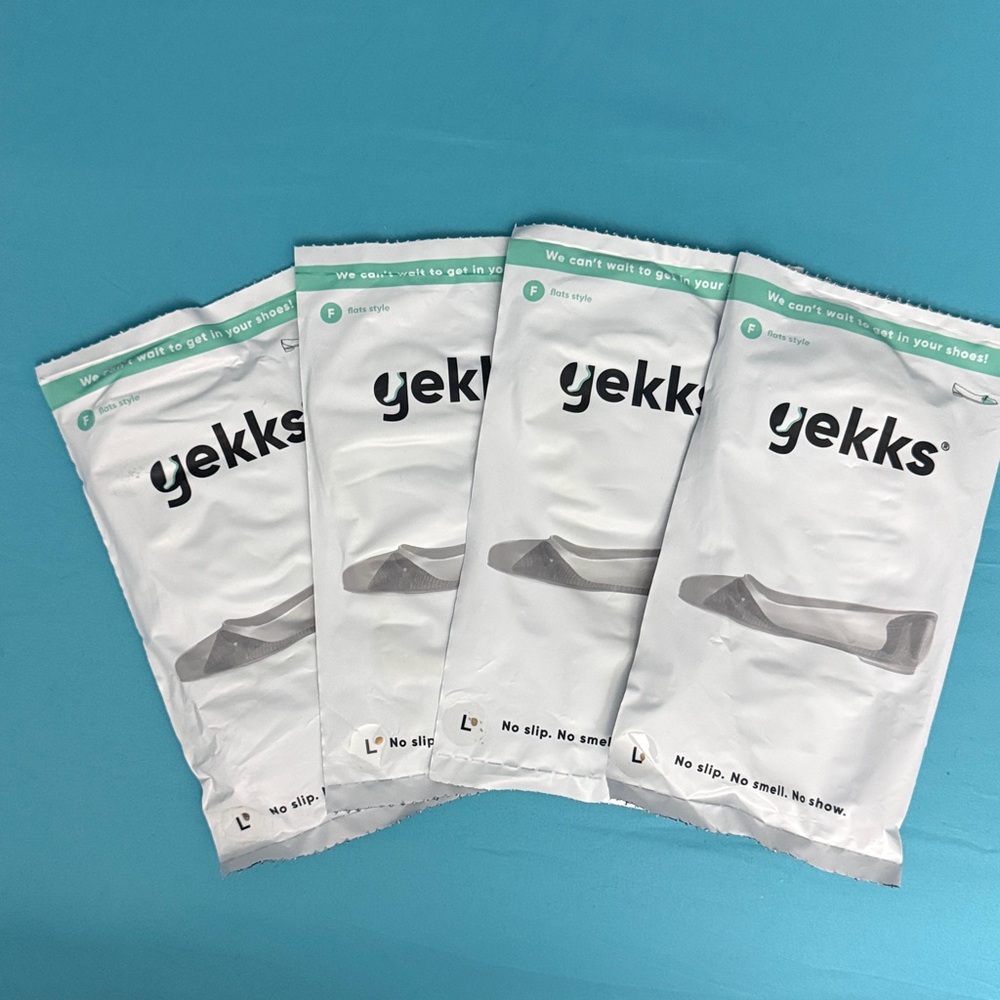 Gekks no-show socks for Women’s Flats, 4 pairs Large, color Nude